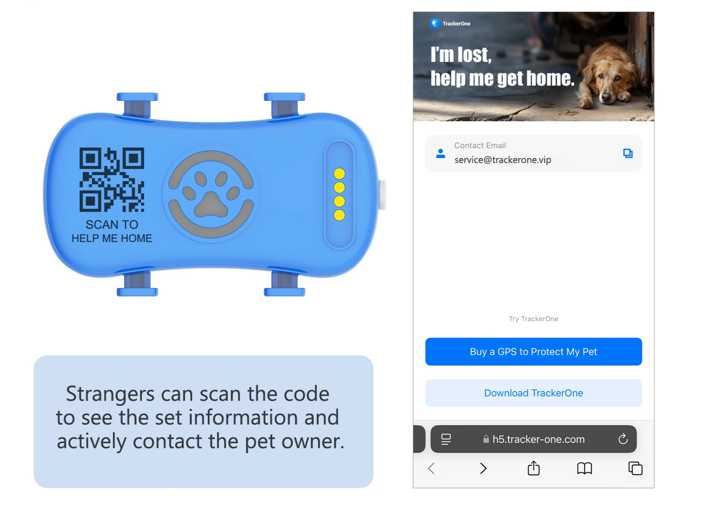 TrackiPet 4G Mini GPS Tracker voor Katten en Honden