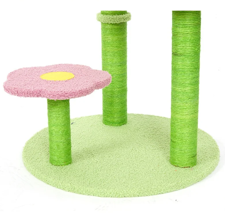 KlimPaws BloomNest Krabpaal met Springplatform en Bloemvormig Kattennest