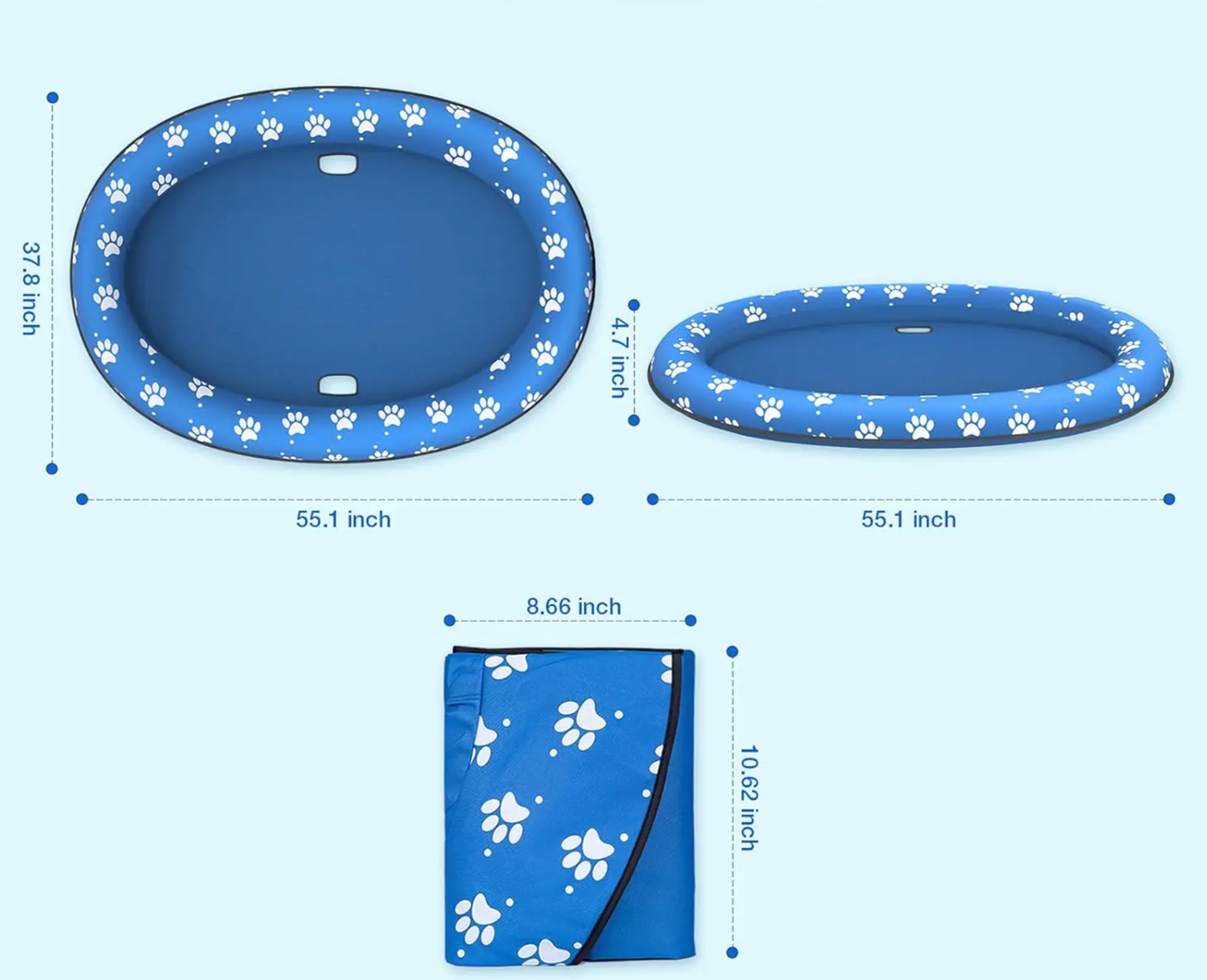 HYDROPAWS Opblaasbaar Hondenvlot