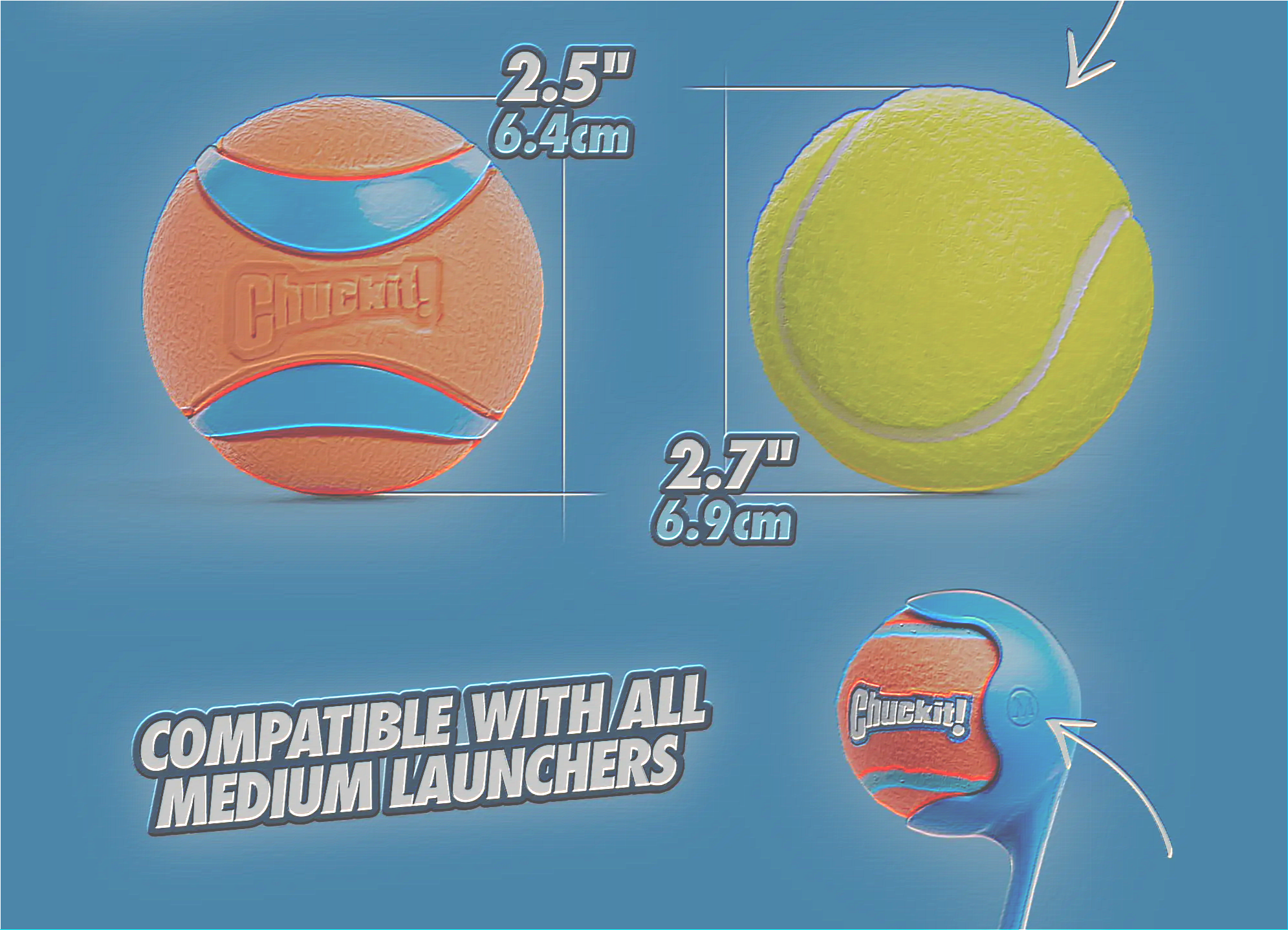 Chuckit UltraBounce Speelbal – Kleine Stuiterbal voor Honden