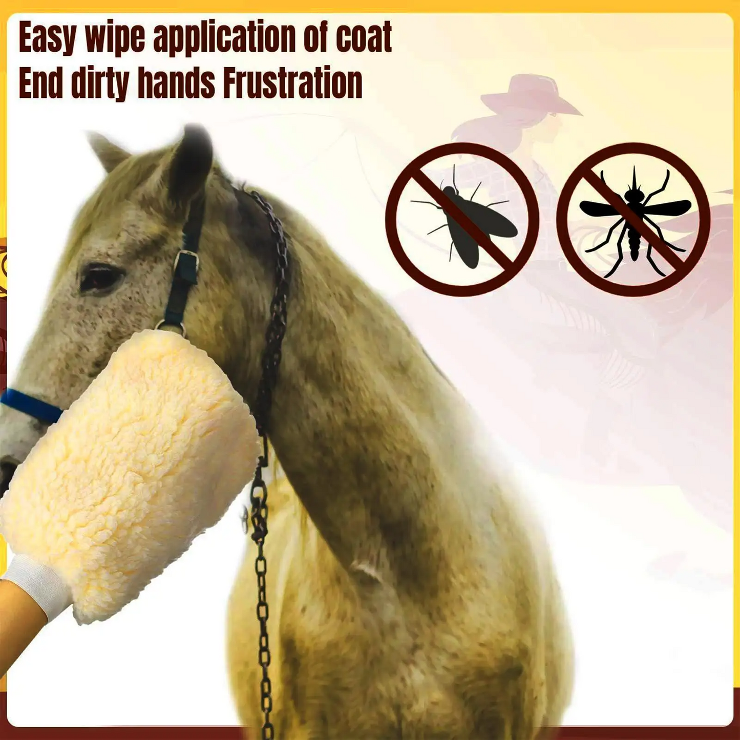 TickMitt Care – Zachte Grooming & Applicator Handschoen voor Paarden en Huisdieren