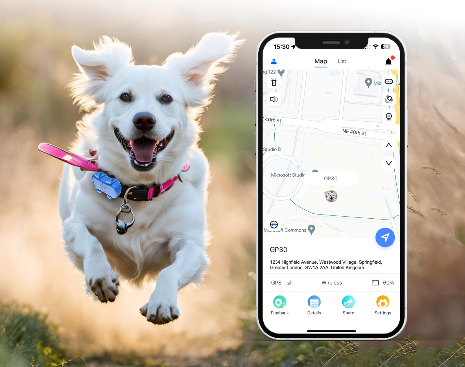 TrackiPet 4G Mini GPS Tracker voor Katten en Honden