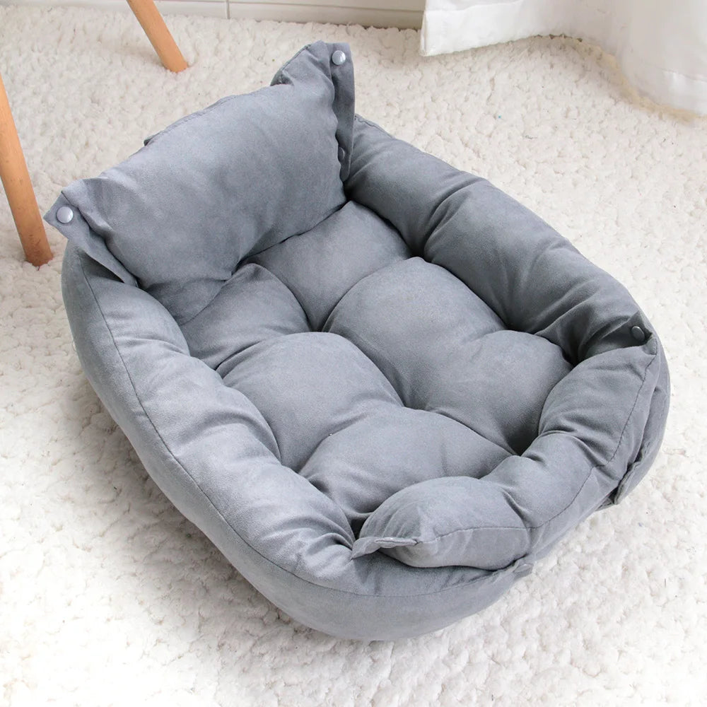 SnuggleNest 3-in-1 Honden- & Kattenbed – Multifunctioneel Warm Winterbed