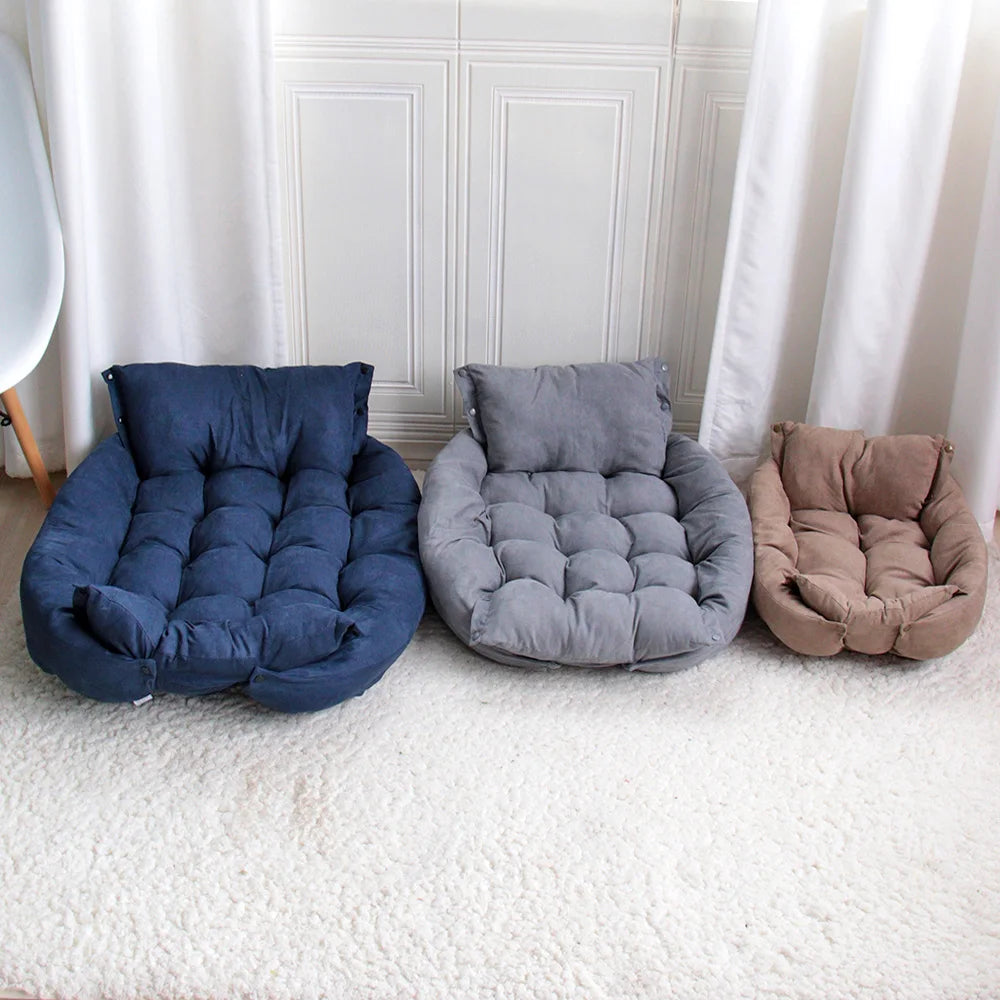 SnuggleNest 3-in-1 Honden- & Kattenbed – Multifunctioneel Warm Winterbed