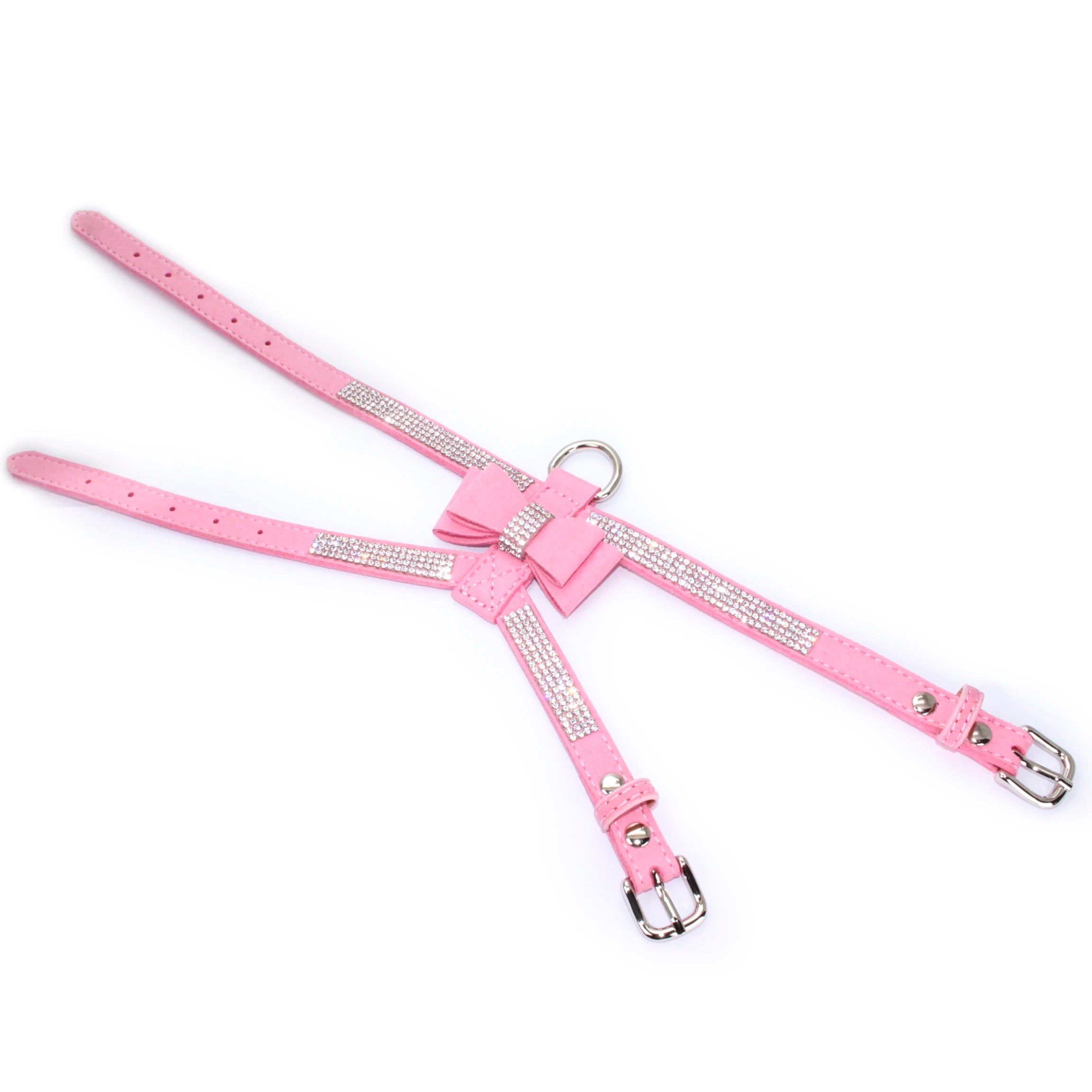 VelvetBow Luxe Honden- & Kattenharnas met Strass Vlinderstrik