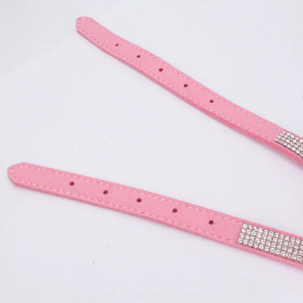VelvetBow Luxe Honden- & Kattenharnas met Strass Vlinderstrik