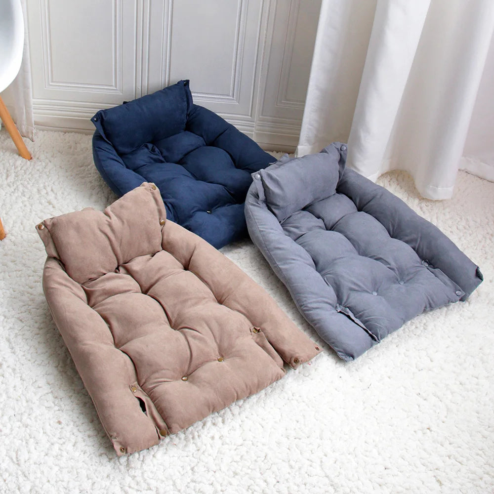 SnuggleNest 3-in-1 Honden- & Kattenbed – Multifunctioneel Warm Winterbed