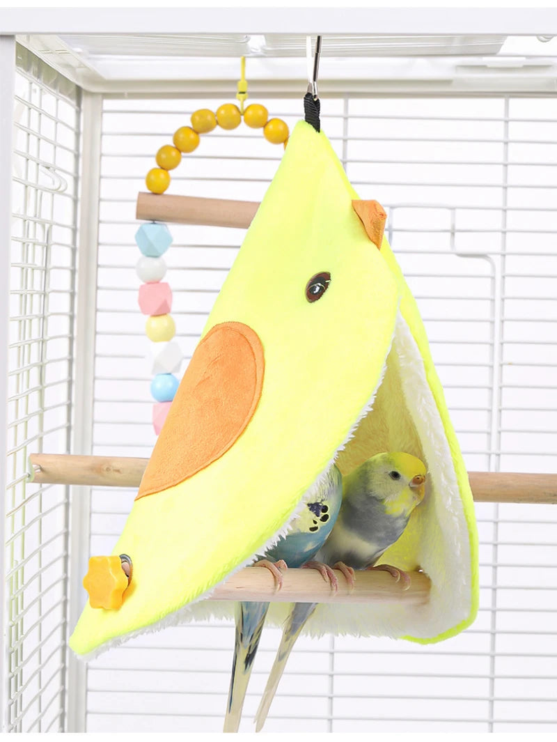 Papegaaienhangmat pluche zacht vogelbed