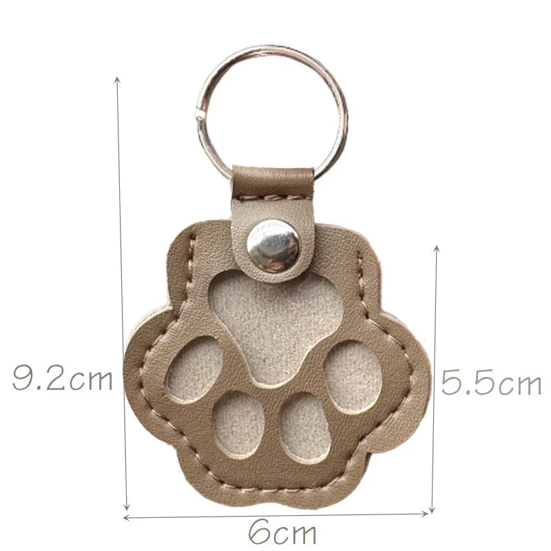 MemoryPaw – Leren Herdenkings Sleutelhanger met Haarlok Houder