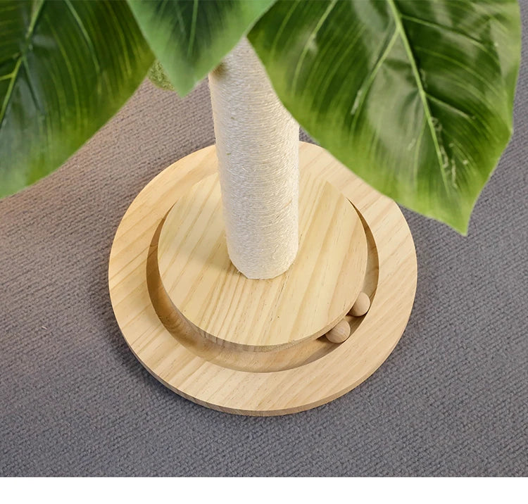 KlimPaws Sisal Speelkrabpaal met Hangballen en Houten Balbaan