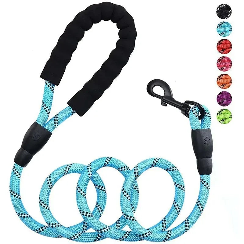 Reflecterende Nylon Hondenriem 150cm – Comfort & Zichtbaarheid