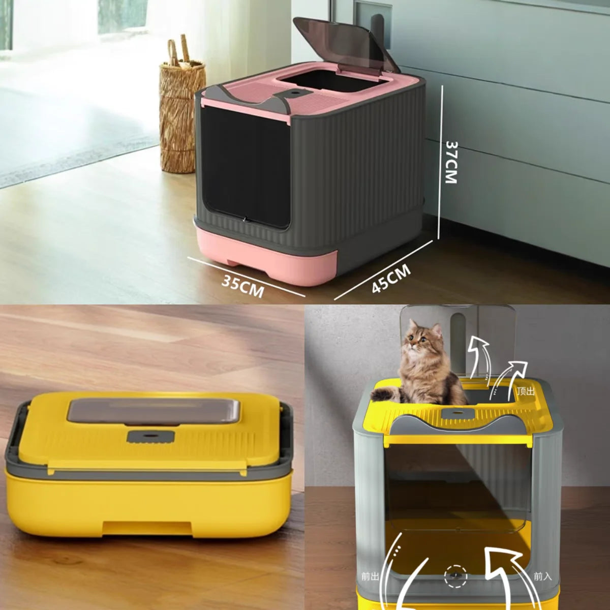 Gesloten Kattenbak met Geurfilter – Extra Groot & Spatwaterdicht Plastic