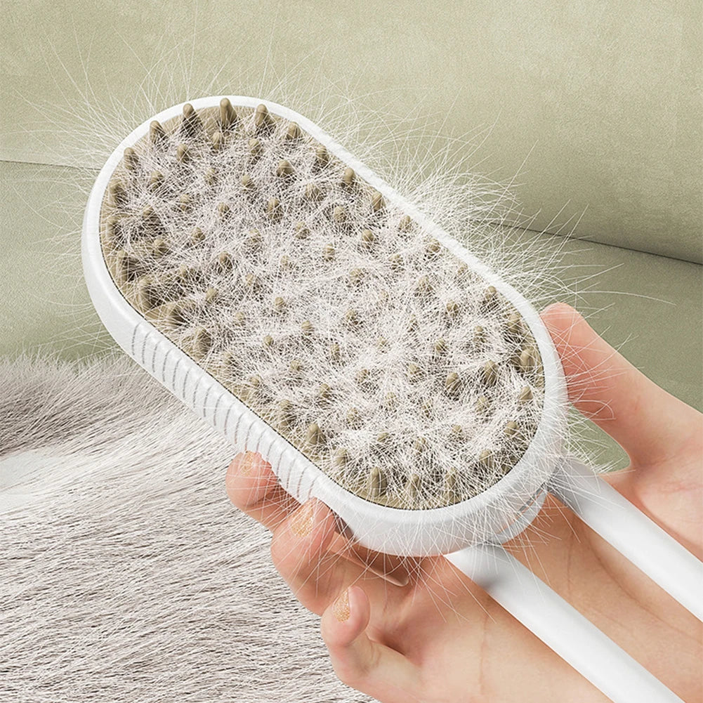 PurrSteam 3-in-1 Stoomborstel voor Katten & Honde