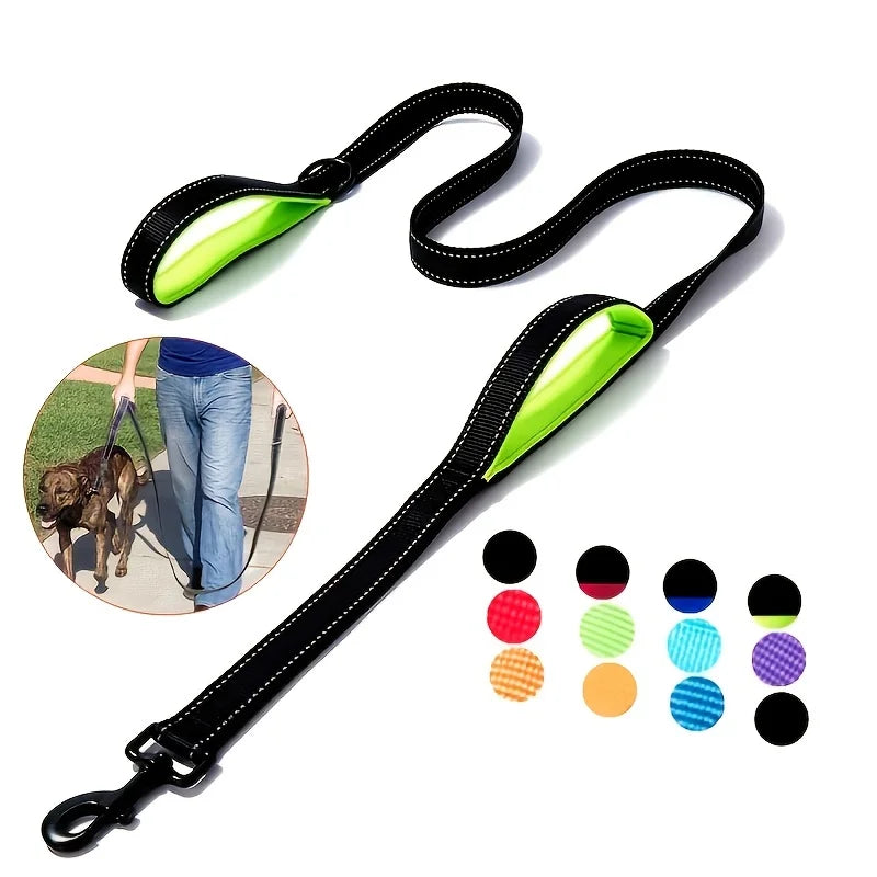 Zware Dubbele Hondenhalsband – Ketting en Nylon, 150 - 180cm