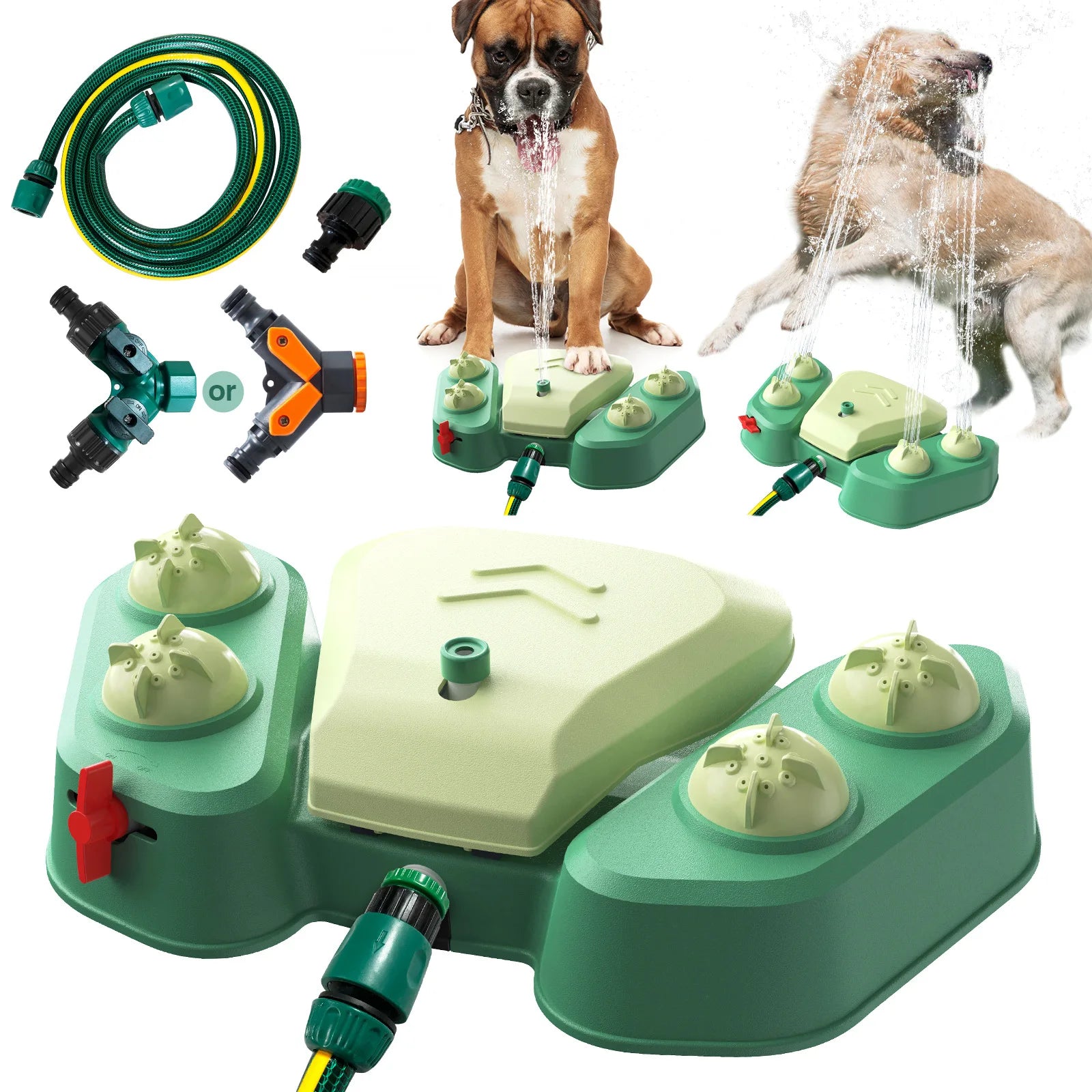 AquaPaws Hondenwatersproeier – Interactief Speels & Verfrissend Waterspeelgoed met Stapfunctie