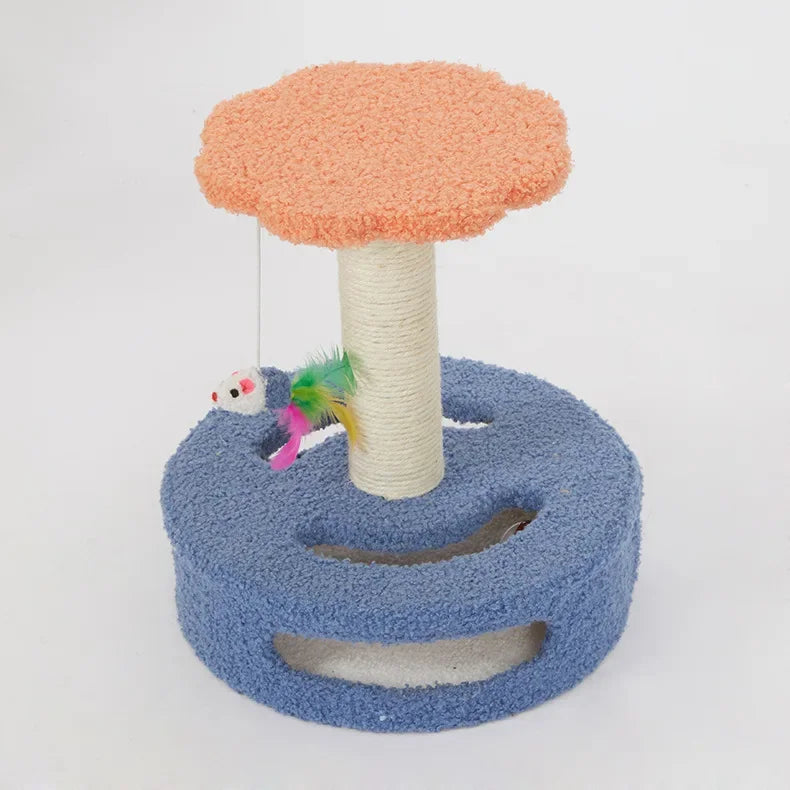 KlimPaws BloomNest Krabpaal met Springplatform en Bloemvormig Kattennest