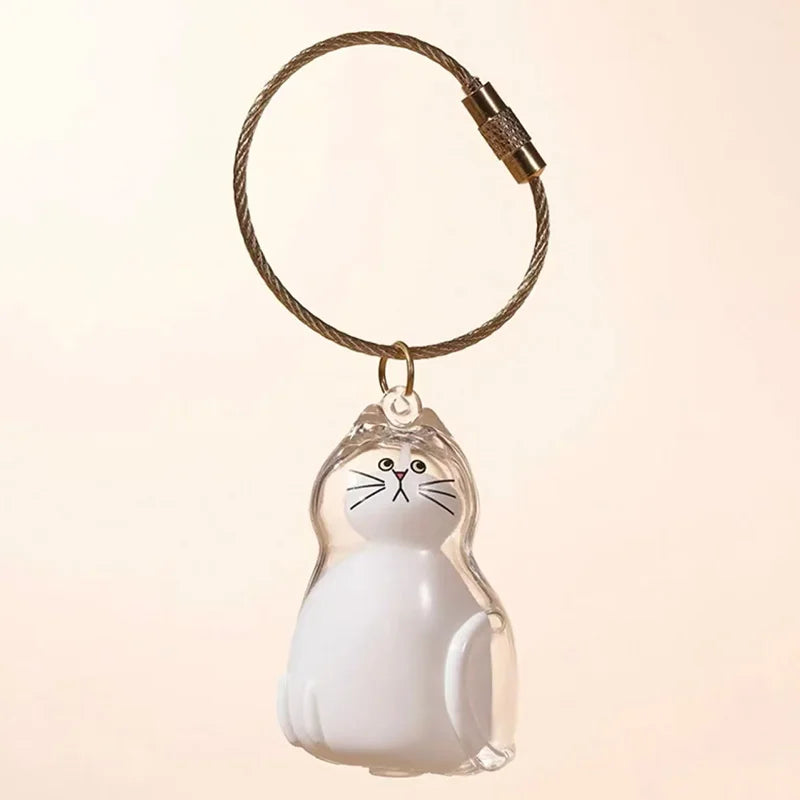 PawRemembrance – Kattenvormige Herdenkings Sleutelhanger met Haarbewaarcontainer