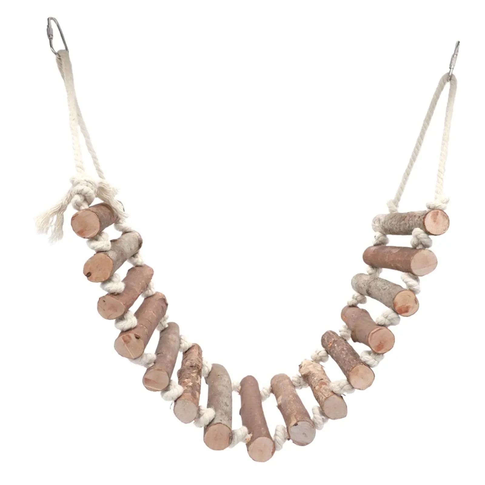 Papegaaien klimladder hout 50 cm – flexibel touwspeelgoed kooi