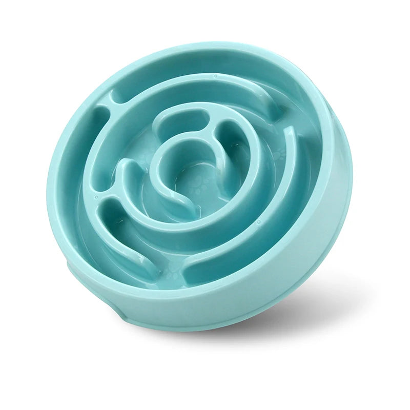 Slow Feeder Hond – 3-Lagen Puzzelbak, Antislip, Blauw/Groen