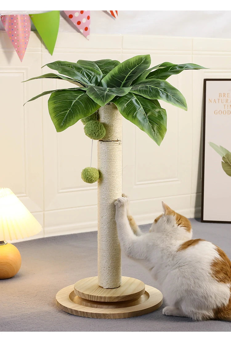 KlimPaws Sisal Speelkrabpaal met Hangballen en Houten Balbaan