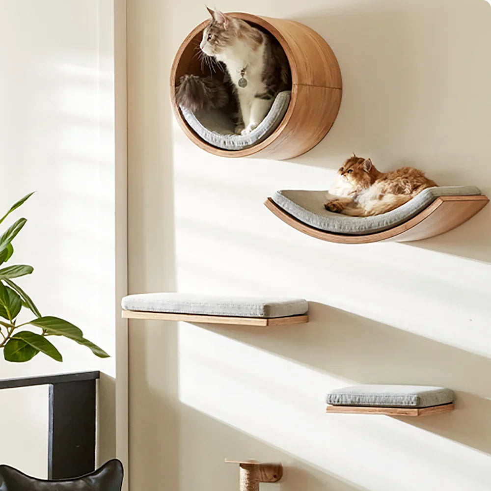 SkyNest Wandgemonteerde Kattenklimtoren