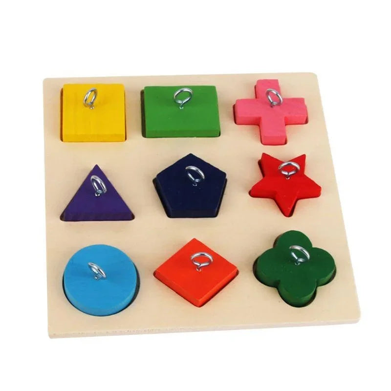 Houten puzzelspeelgoed voor papegaaien – educatief 15x15 cm