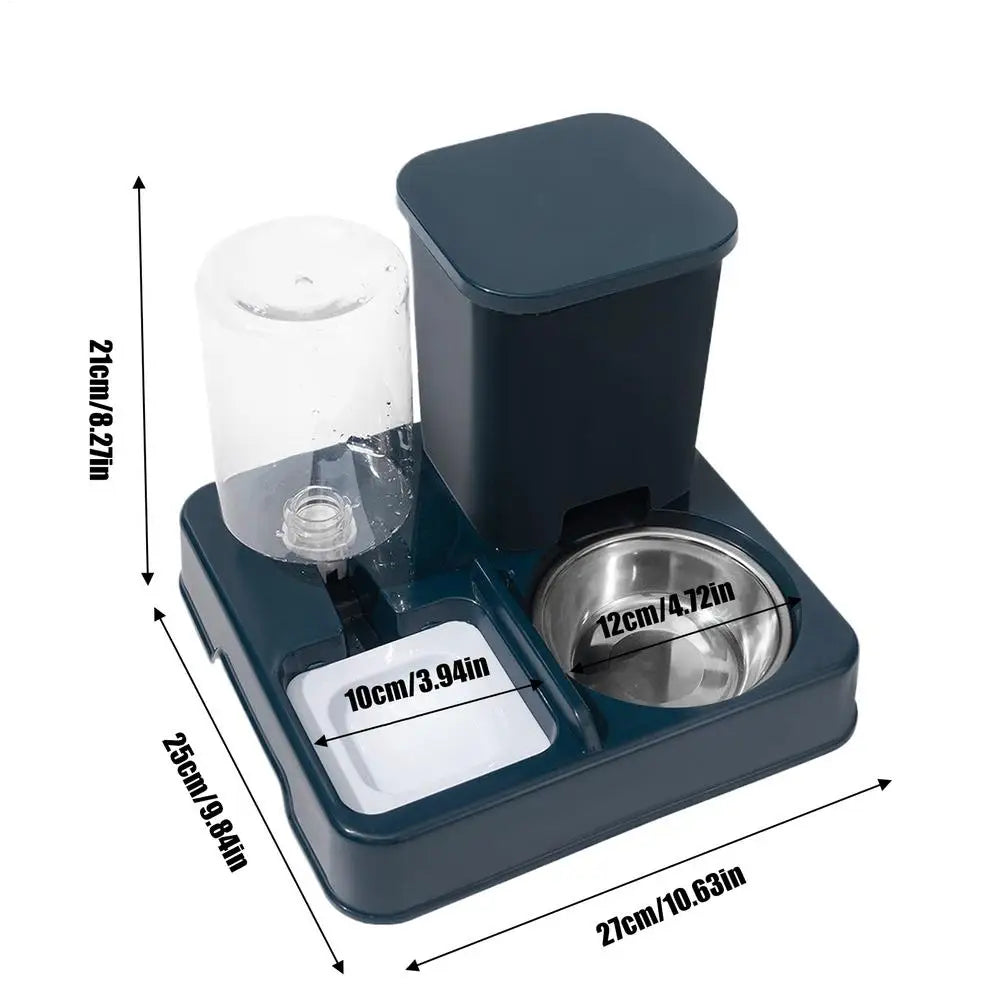 Automatische Kattenvoeder en Drinkfontein – ABS Blauw / Grijs
