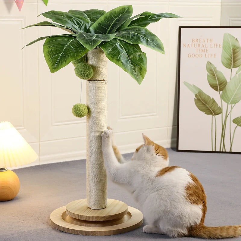 KlimPaws Sisal Speelkrabpaal met Hangballen en Houten Balbaan