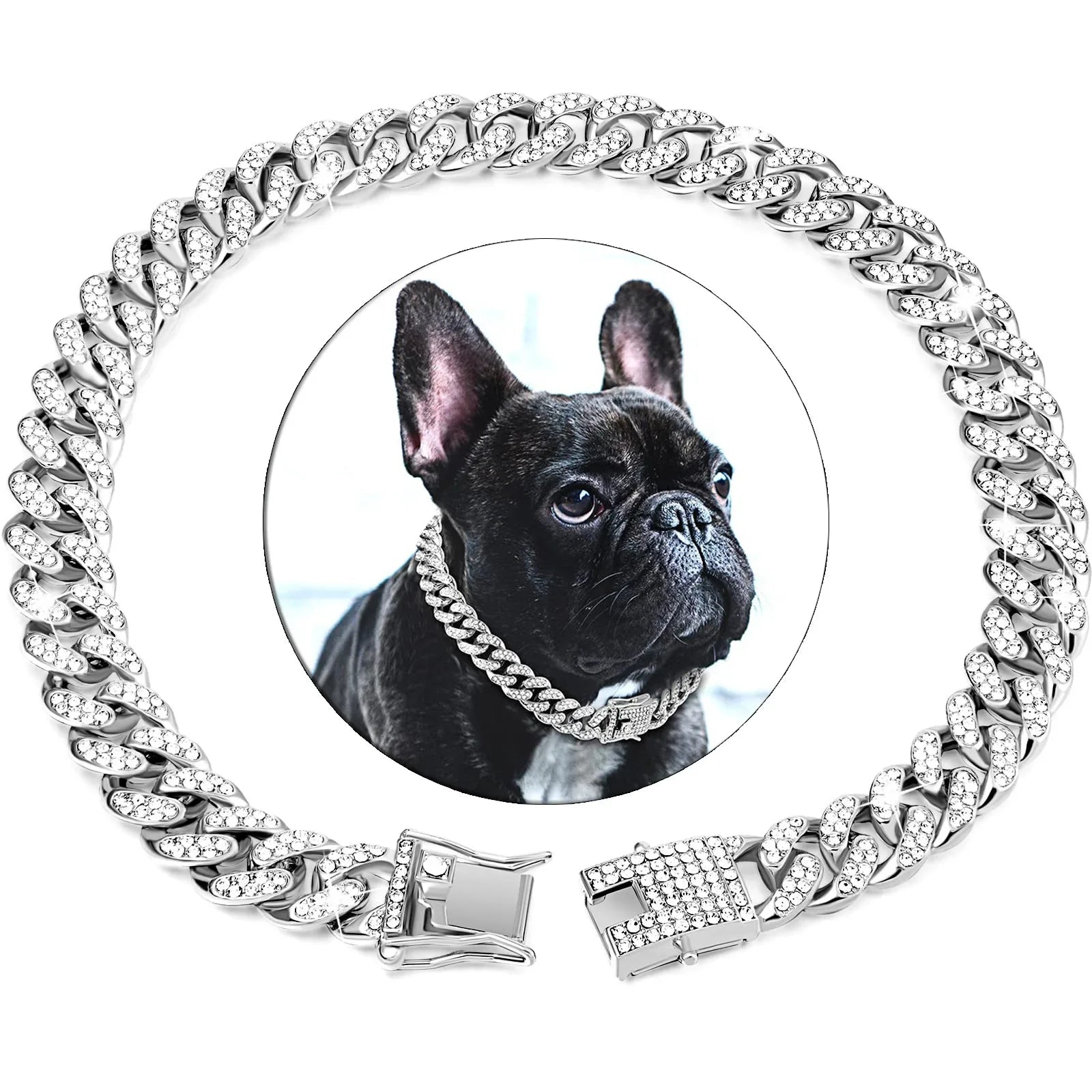 RoyalPaw Diamond Cuban Hondenketting
