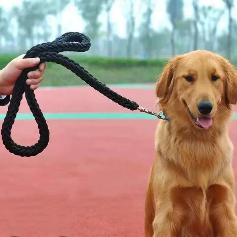 Sterke Nylon Hondenriem 115cm – Gevlochten voor Grote Honden
