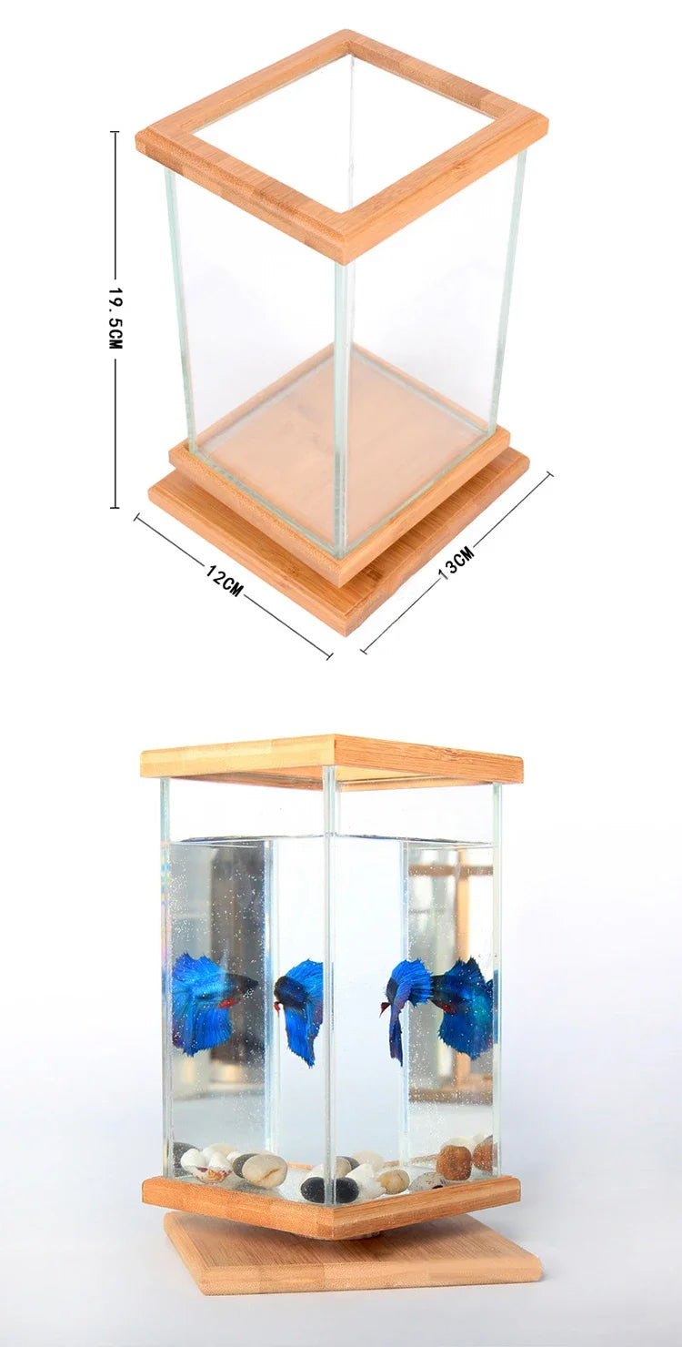 AquaGlow LED Cilindrisch Mini Aquarium