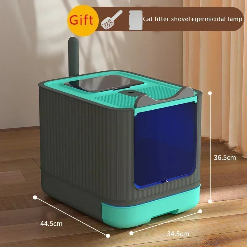 Gesloten Kattenbak met UV-sterilisatie – Groot & Hygiënisch Plastic
