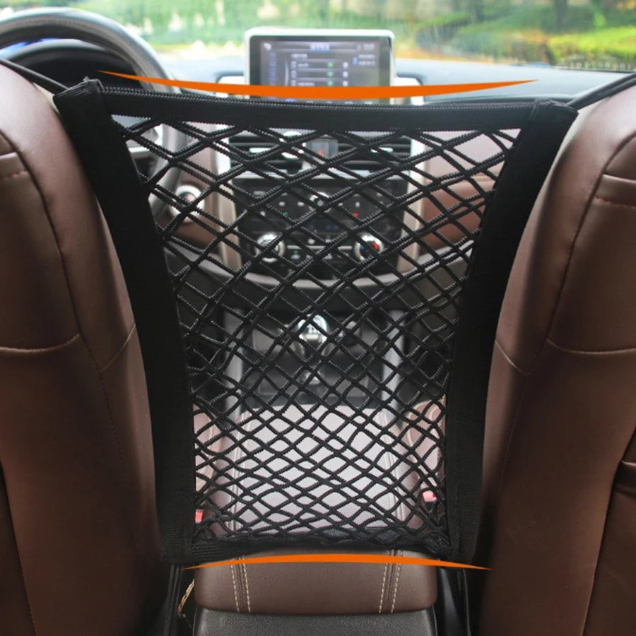 SAFEPET Auto Barrière met Net & Opbergtas – Veiligheid & Orde in de Auto