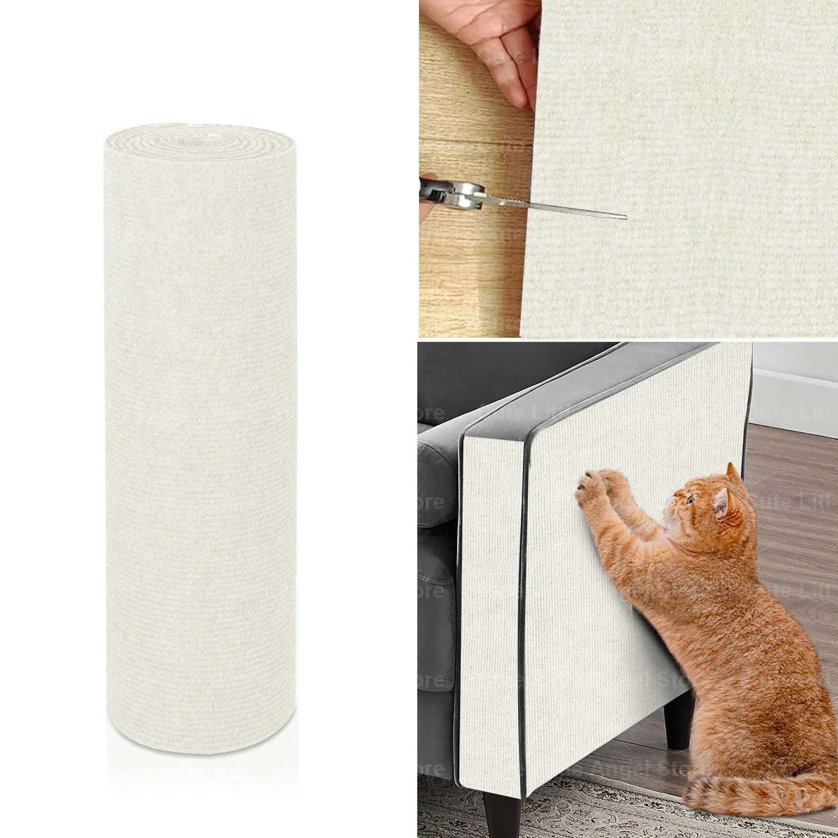 Krabmat Kat Zelfklevend Sisal – Op Maat Knipbaar Meubelbeschermer
