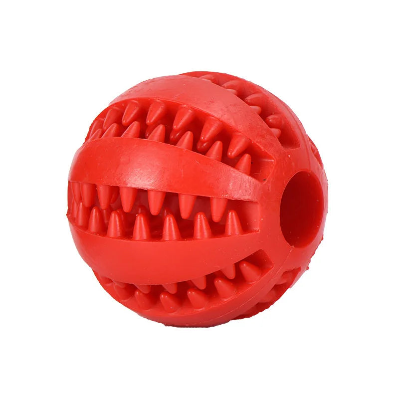 Interactieve hondenbal rubber – tandreinigend, vulbaar, Ø 5/7 cm