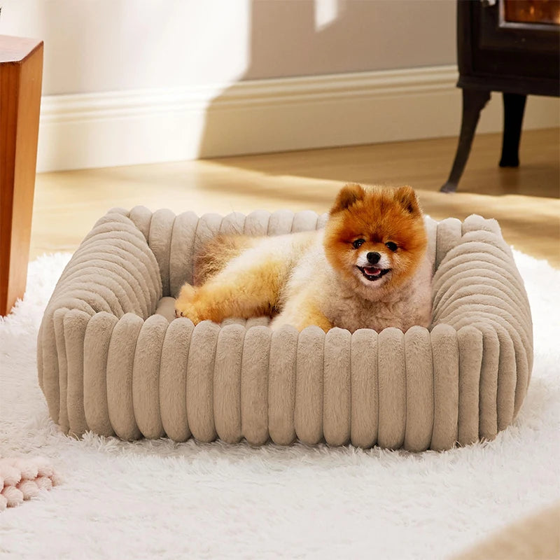 Pluche Huisdierbed β Wasbaar Antislip Mand voor Hond/Kat