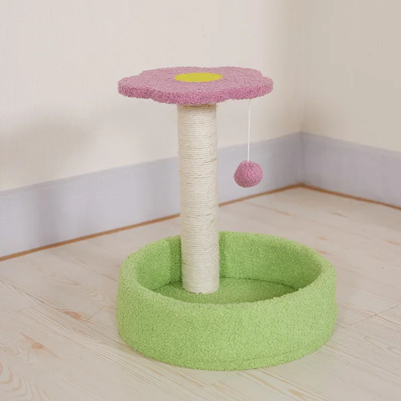 KlimPaws BloomNest Krabpaal met Springplatform en Bloemvormig Kattennest