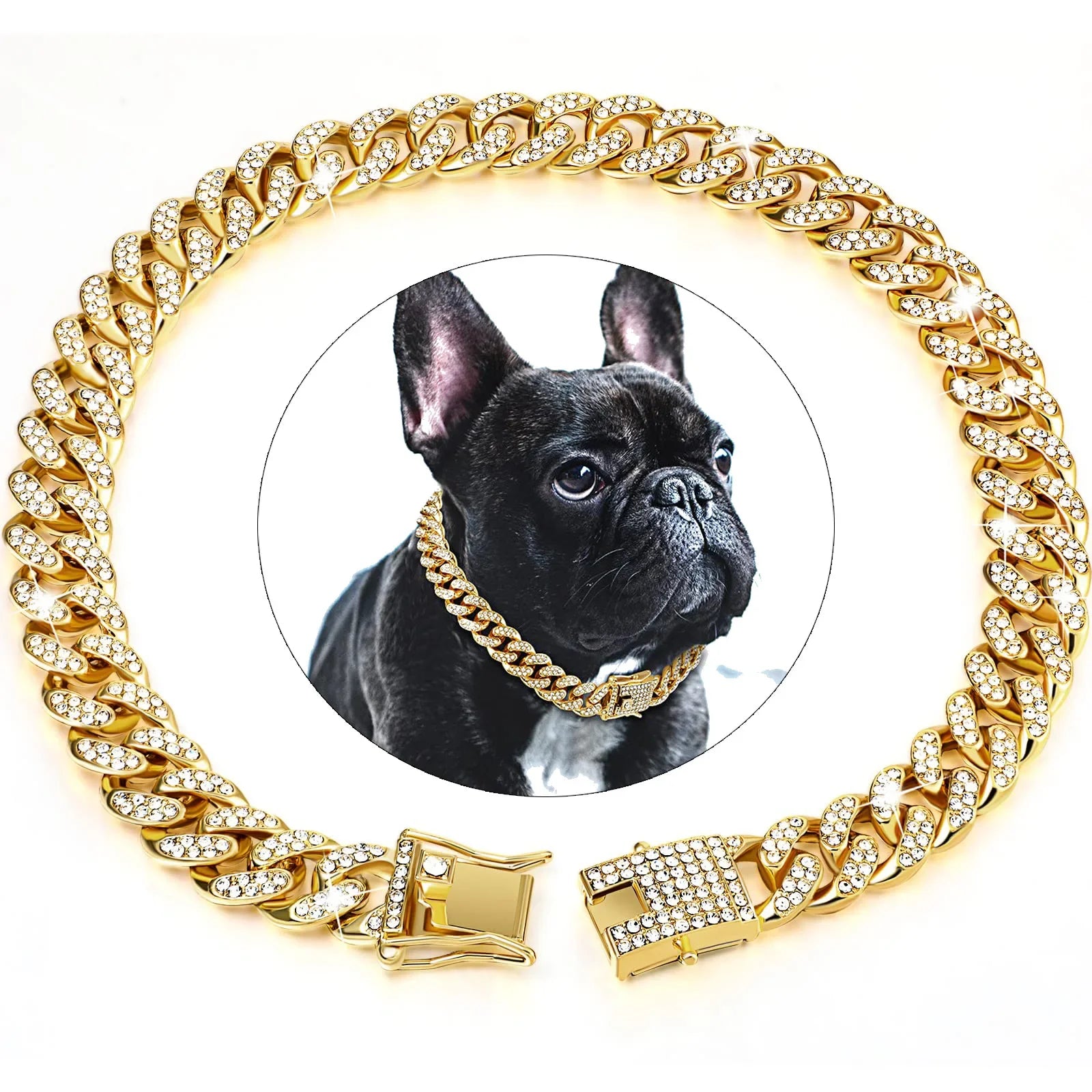 RoyalPaw Diamond Cuban Hondenketting
