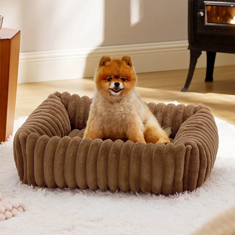 Pluche Huisdierbed – Wasbaar Antislip Mand voor Hond/Kat