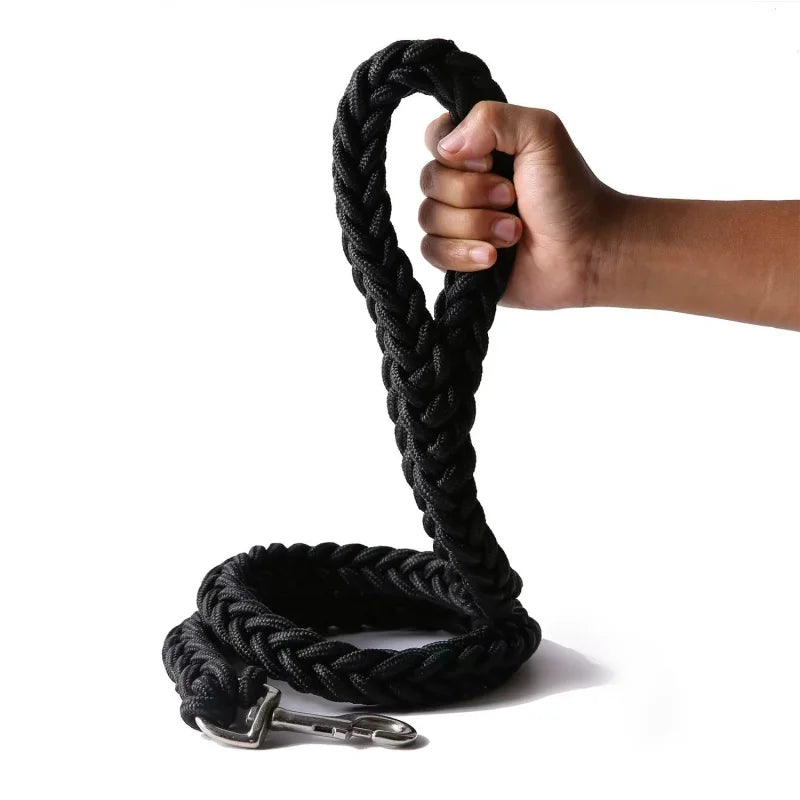 Sterke Nylon Hondenriem 115cm – Gevlochten voor Grote Honden