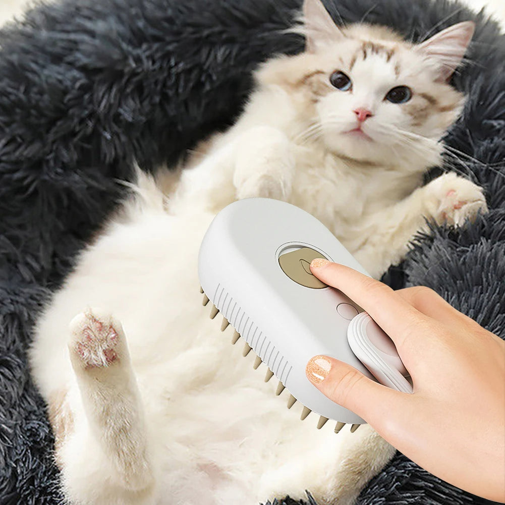 PurrSteam 3-in-1 Stoomborstel voor Katten & Honde