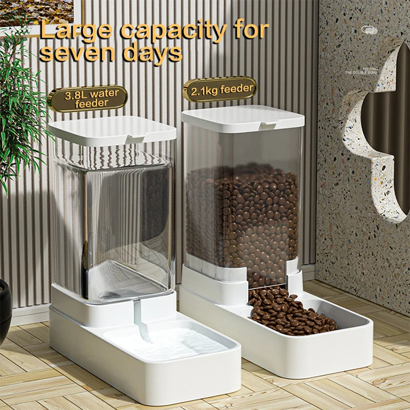 Automatische voer- en waterdispenser kat – BPA-vrij kunststof 3,8L