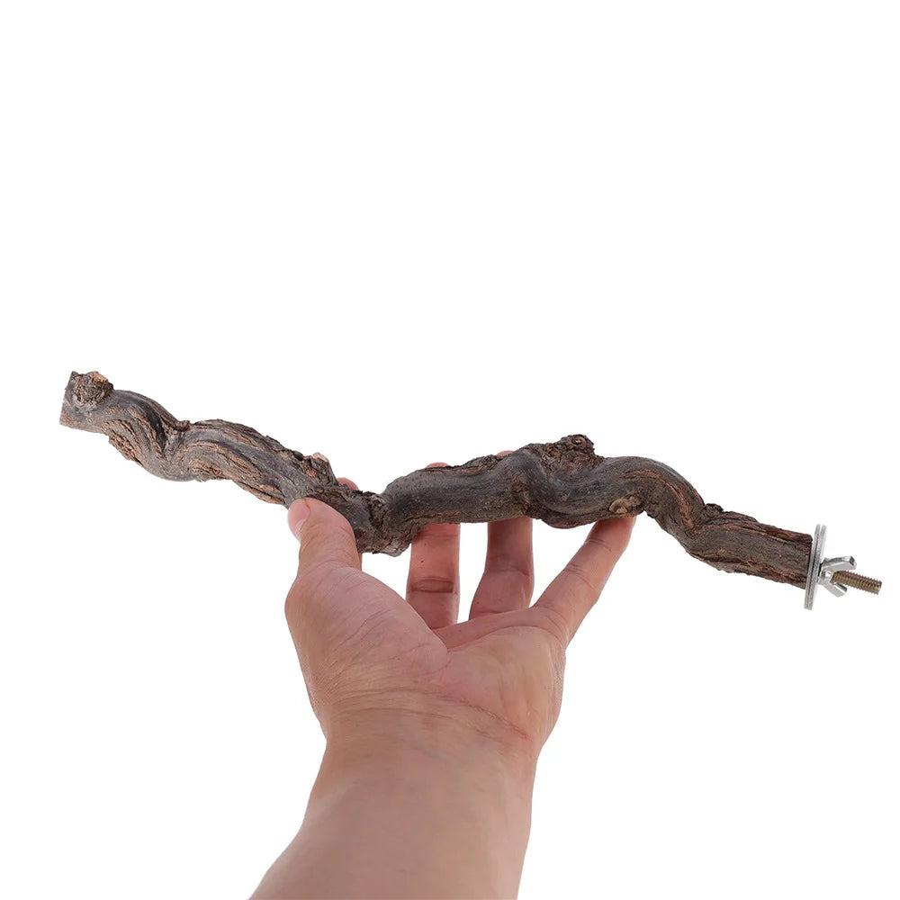 Papegaaien zitstok druivenhout β natuurlijk, kauwbaar, 100% veilig