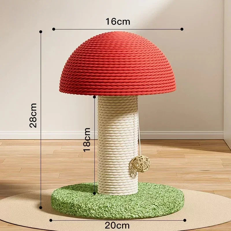 Krabpaal Kat Sisal – Rood Paddenstoel Design, Hout & Touw