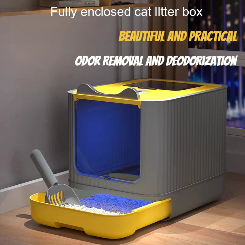 Gesloten Kattenbak met Geurfilter – Extra Groot & Spatwaterdicht Plastic