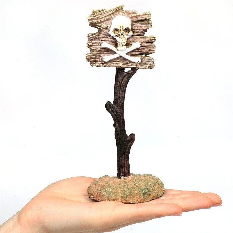 Waarschuwingsbord voor kunstmatige haaien