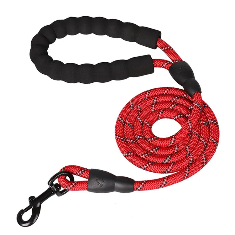 Sterke Nylon Hondenriem 150cm, 200cm, 300cm – Met Zacht Handvat en Haak
