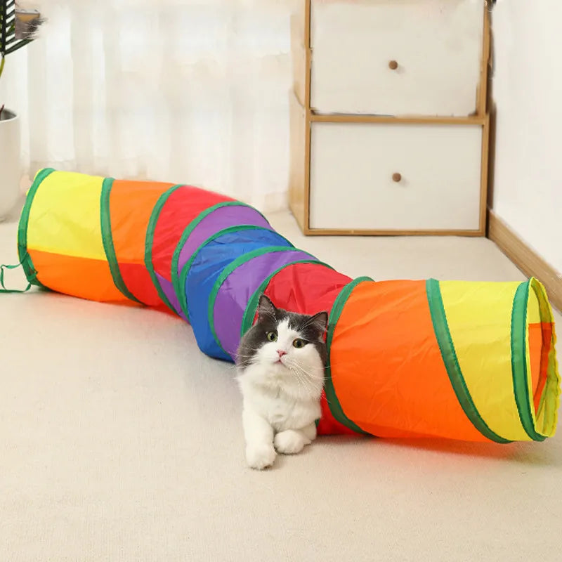 Opvouwbare Kattentunnel – Tunnel van Polyester met Speelballen
