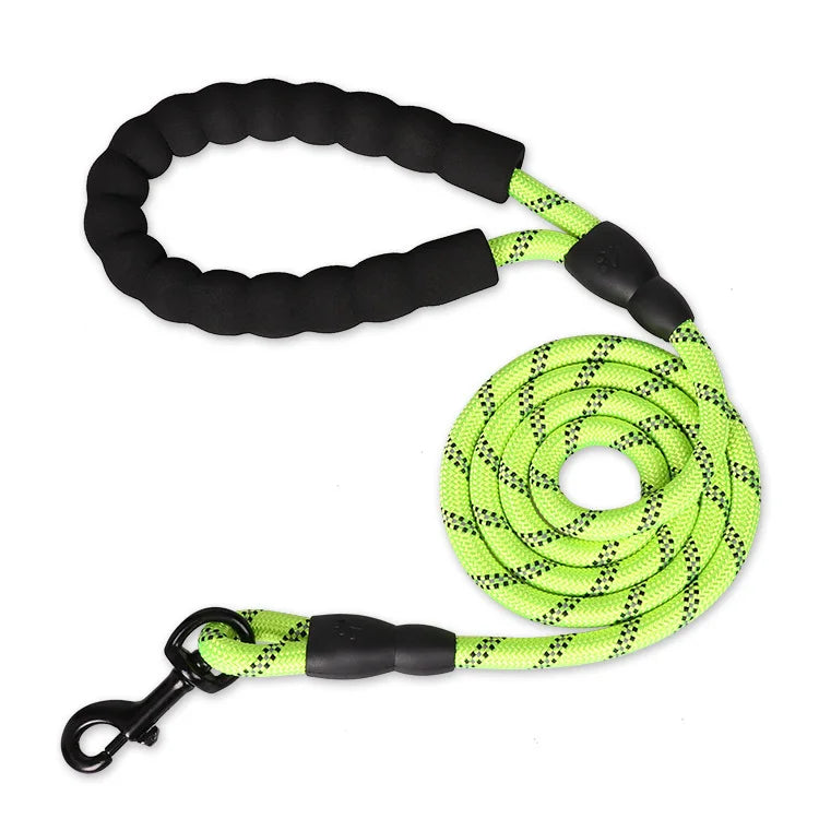 Sterke Nylon Hondenriem 150cm, 200cm, 300cm – Met Zacht Handvat en Haak