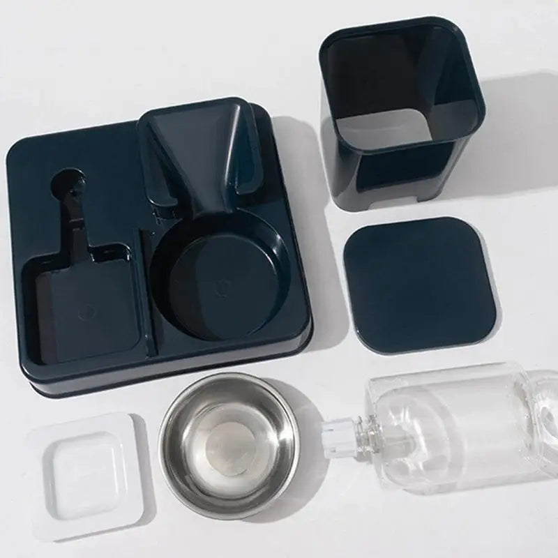 Automatische Kattenvoeder en Drinkfontein – ABS Blauw / Grijs